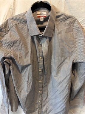 croft & barrow Men's Small Blue Pinstripe Dress Shirt